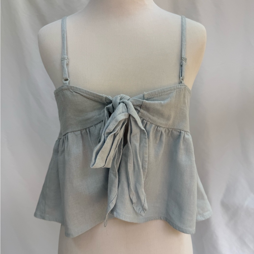 Light Blue Tie-Front Camisole Top LA HEARTS XS